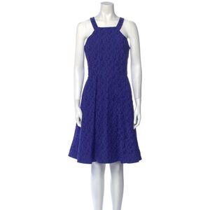 PRABAL GURUNG Purple Textured Midi Dress with Pockets - XS